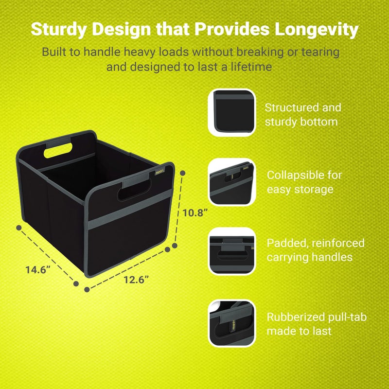 meori Rectangular Storage Baskets Collapsible Bins for Shelves, Sturdy Fabric Cube Storage Boxes with 2 Handles for Closet Nursery Cabinet Living Room - Image 5